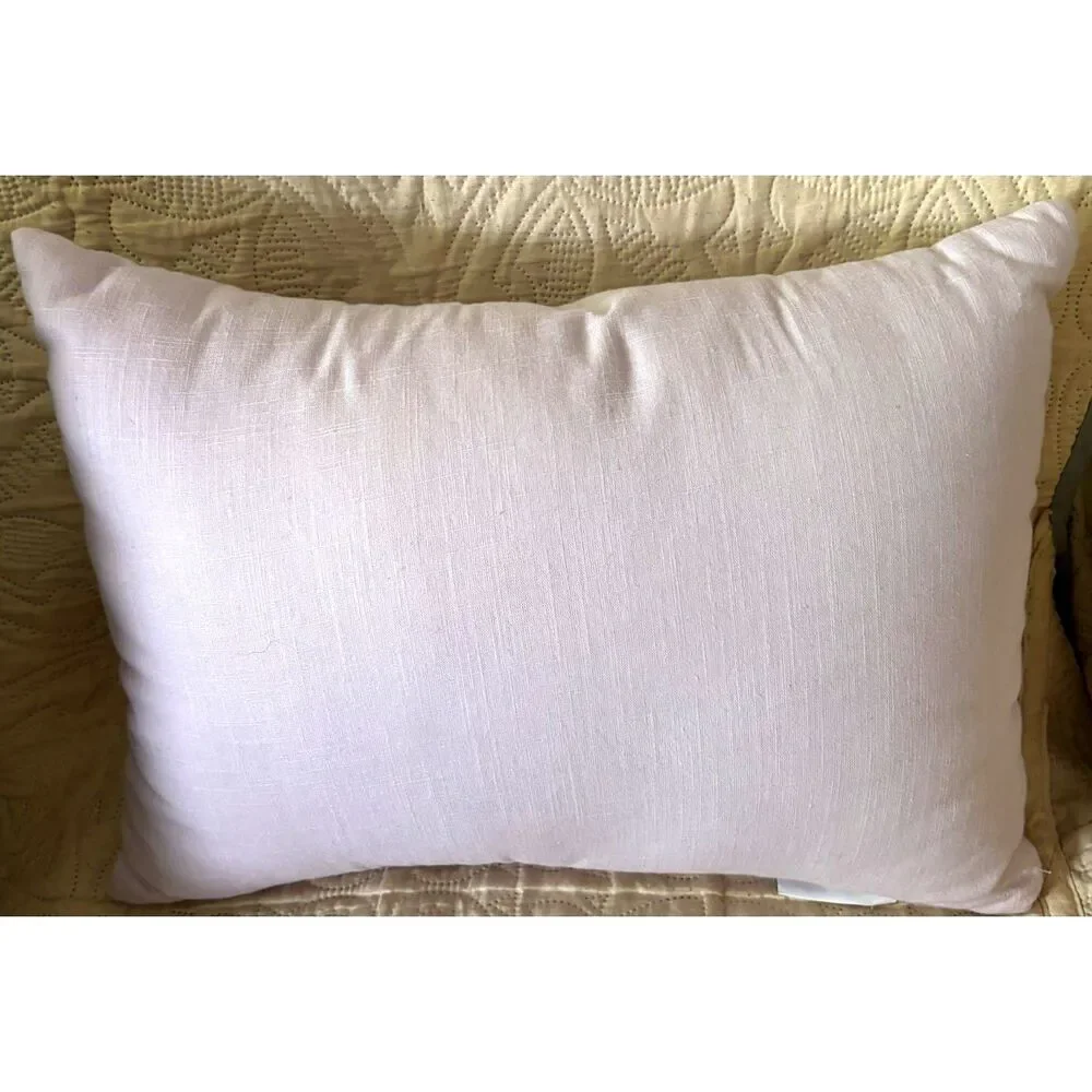 Pottery Barn Kids Unicorn Rainbow Throw Pillow 14x10 Pink Pastel Tassel Decor